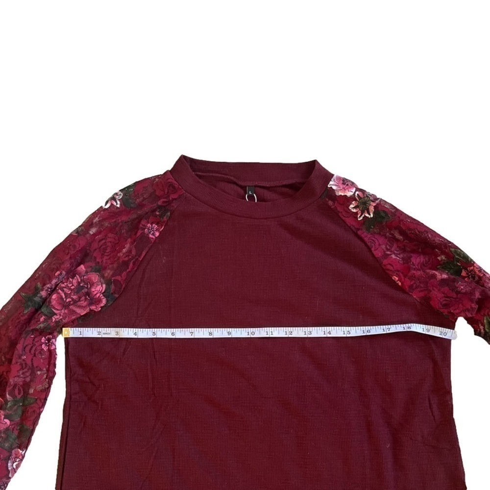 NWT Hao MeiLi Chic Openwork Sleeve Top - Picture 8 of 10